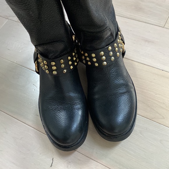 Zadig & Voltaire changeable studded buckle soft leather boots - Picture 7 of 15
